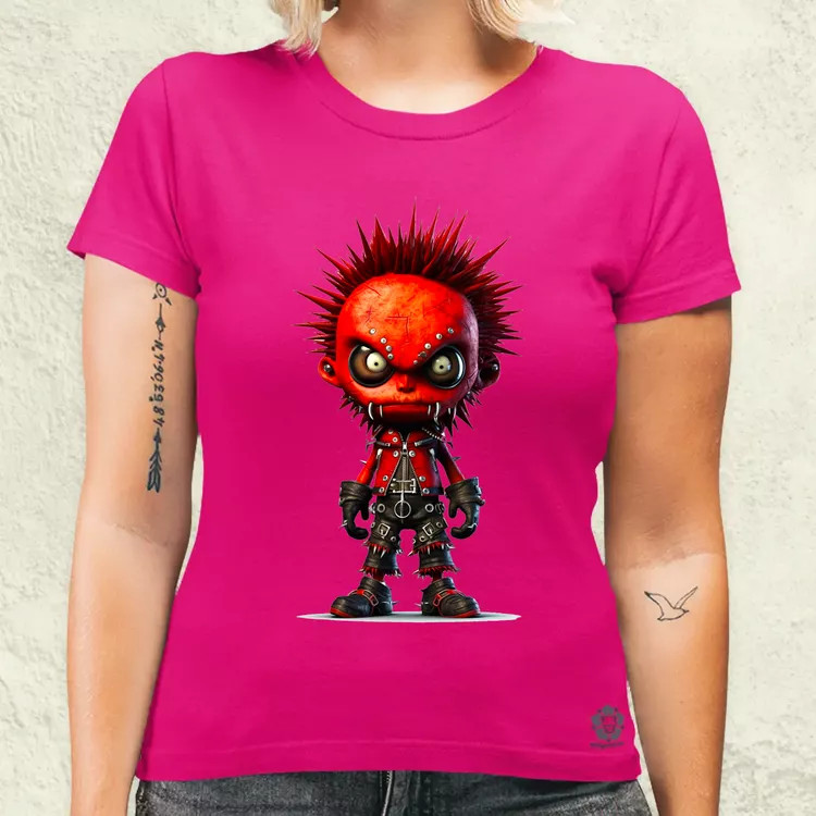 Piros punk srác v1 női póló