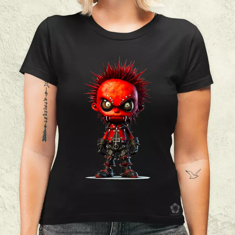 Piros punk srác v1 női póló