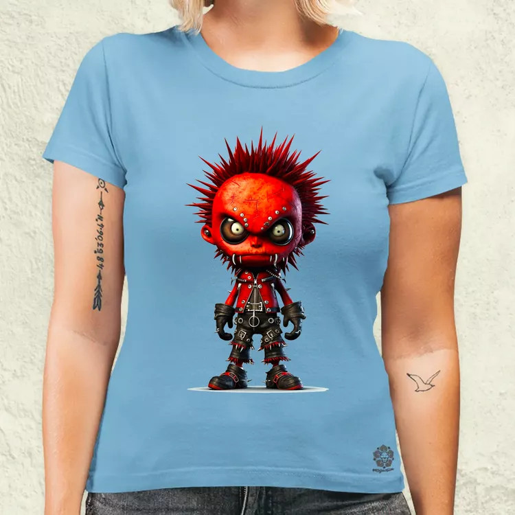 Piros punk srác v1 női póló