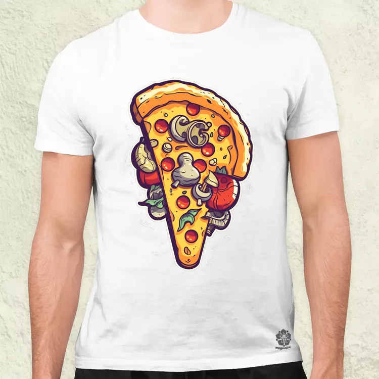 Pizzaszelet v1 férfi póló
