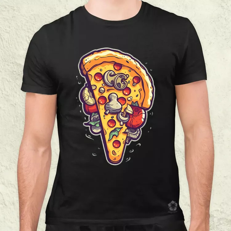 Pizzaszelet v1 férfi póló