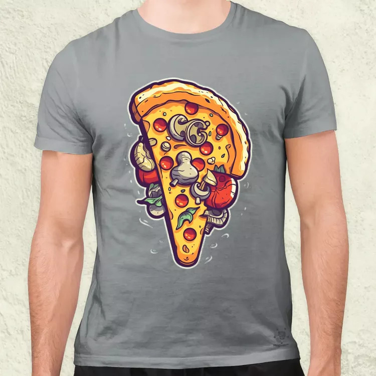 Pizzaszelet v1 férfi póló