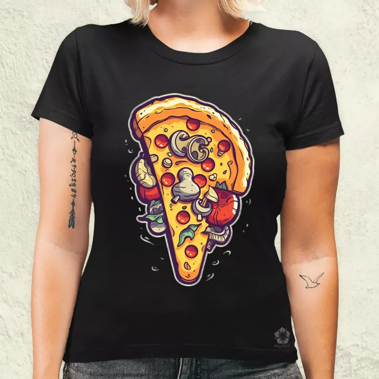 Pizzaszelet v1 női póló