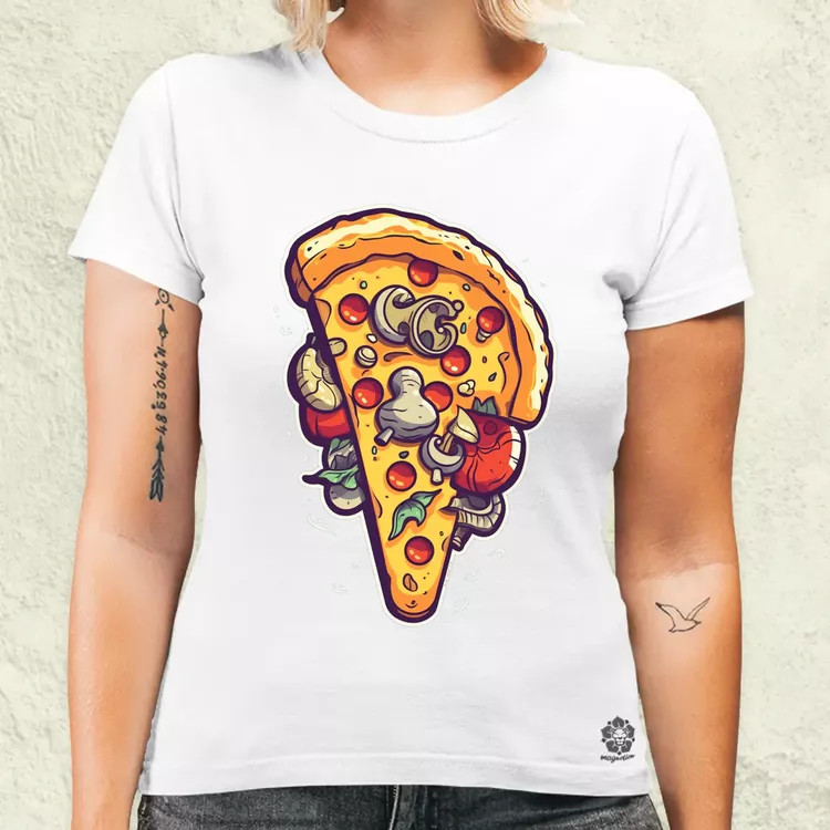 Pizzaszelet v1 női póló