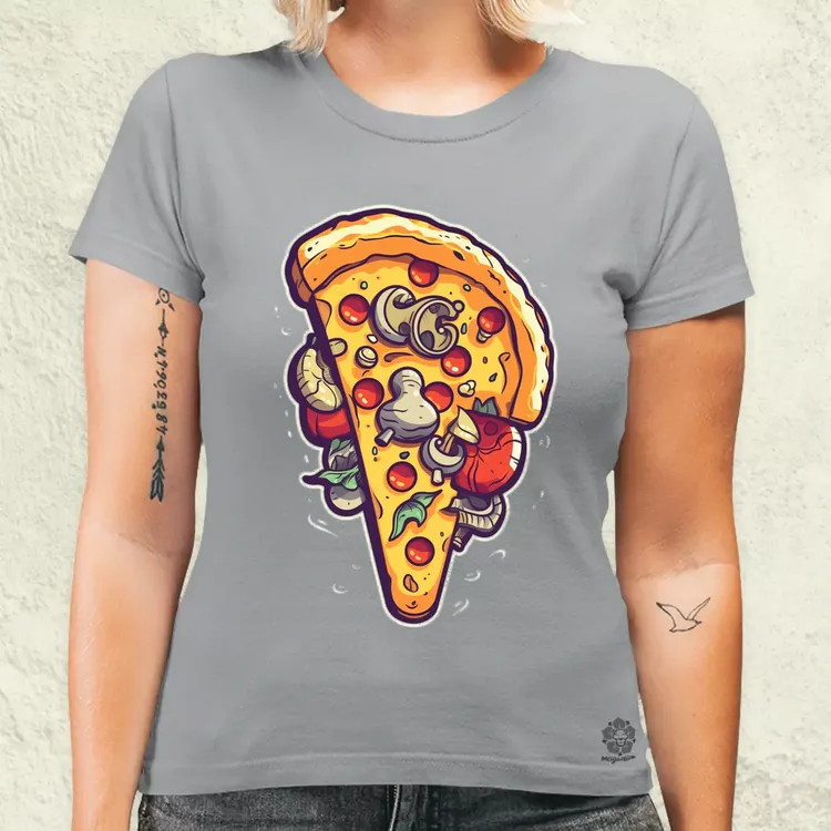 Pizzaszelet v1 női póló