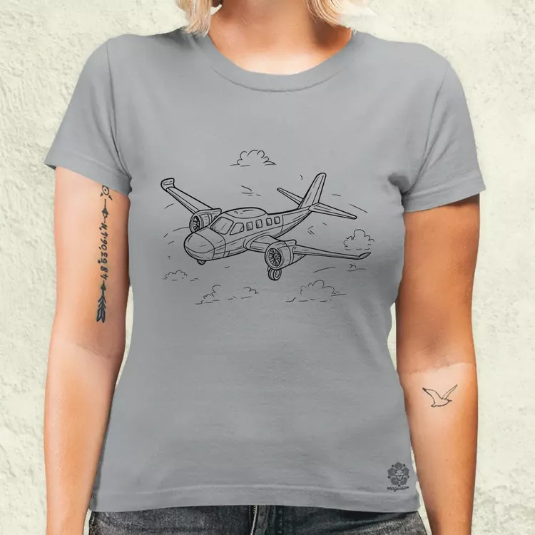 Repülő rajz v2 női póló