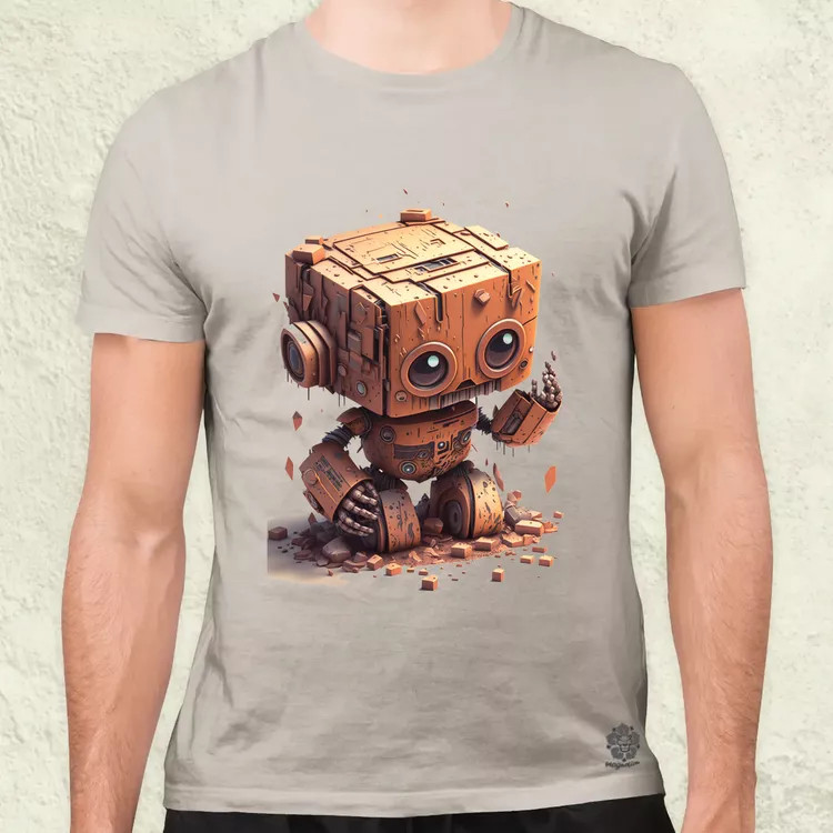 Rozsdás robot kölyök v2 férfi póló