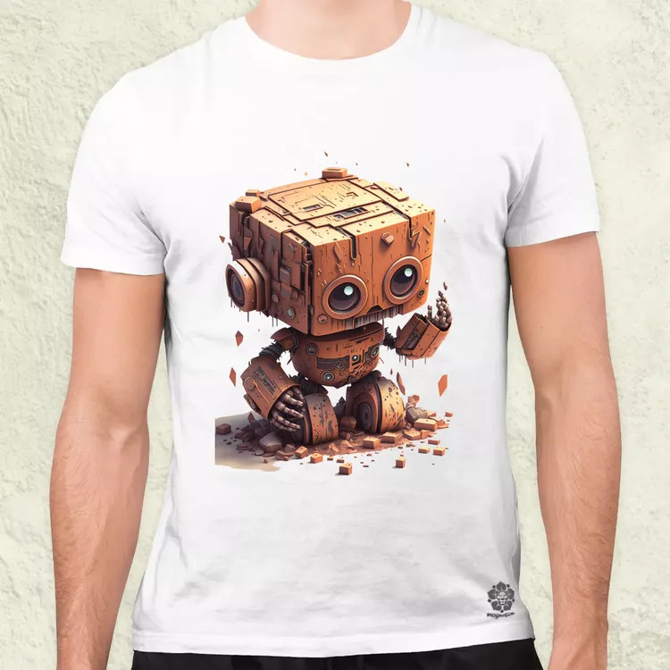 Rozsdás robot kölyök v2 férfi póló
