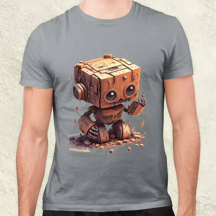 Rozsdás robot kölyök v2 férfi póló