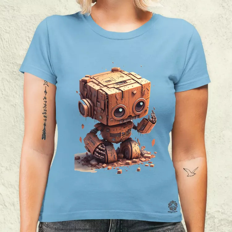 Rozsdás robot kölyök v2 női póló