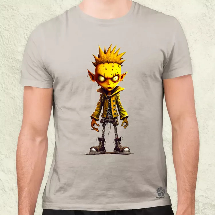 Sárga punk srác v1 férfi póló