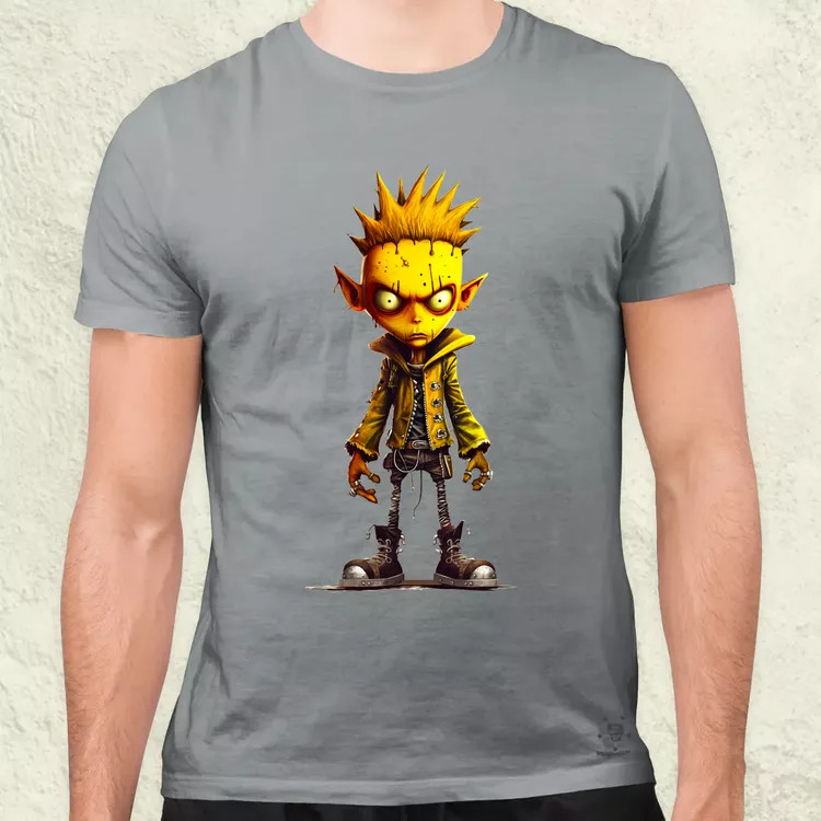 Sárga punk srác v1 férfi póló