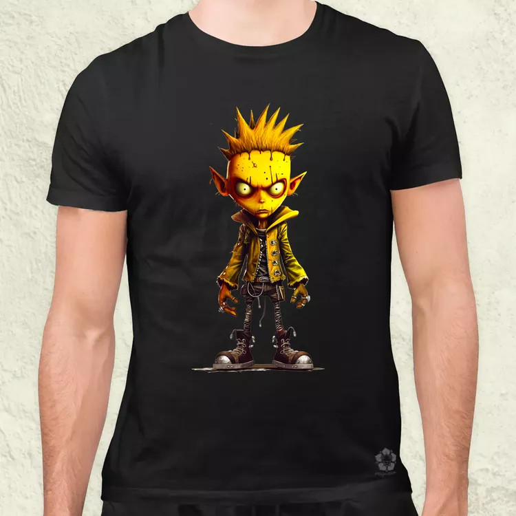 Sárga punk srác v1 férfi póló