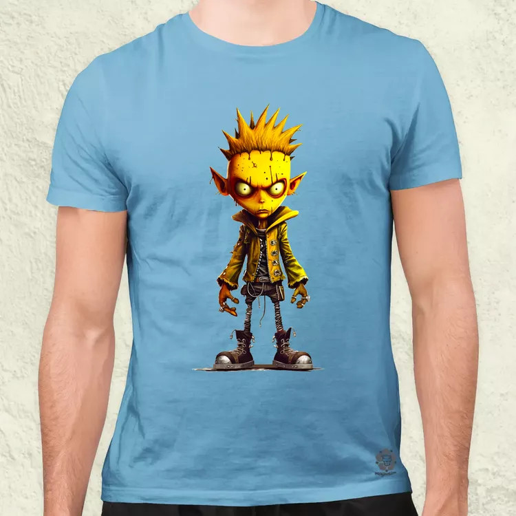 Sárga punk srác v1 férfi póló