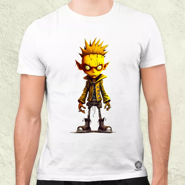 Sárga punk srác v1 férfi póló