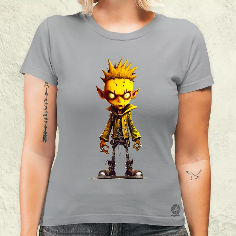Sárga punk srác v1 női póló