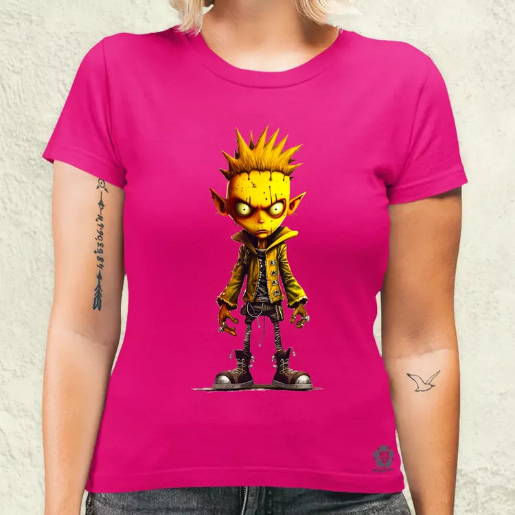 Sárga punk srác v1 női póló