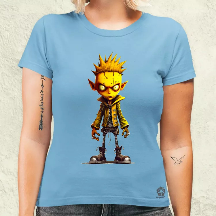 Sárga punk srác v1 női póló
