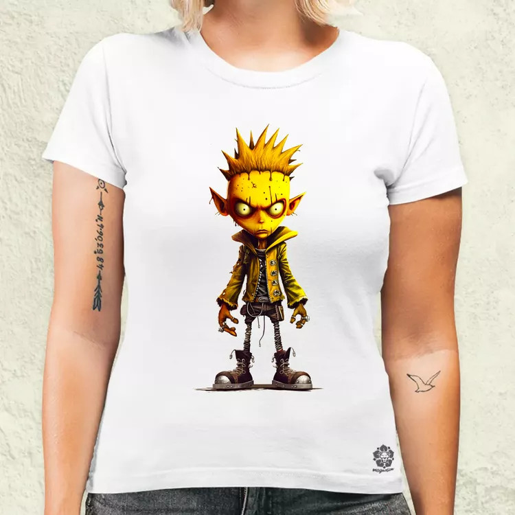 Sárga punk srác v1 női póló