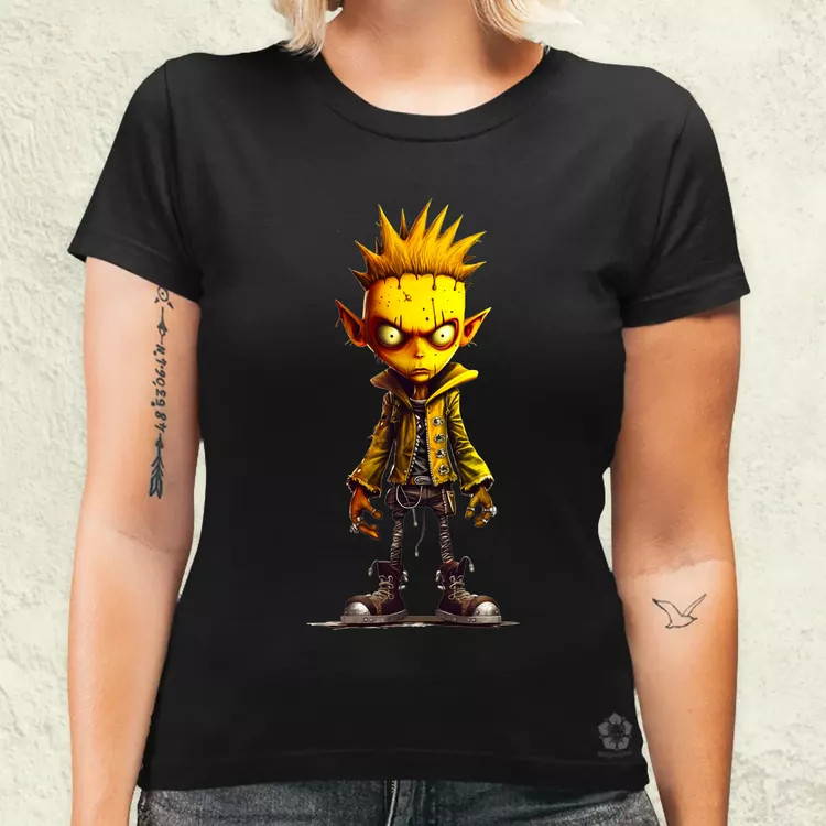 Sárga punk srác v1 női póló