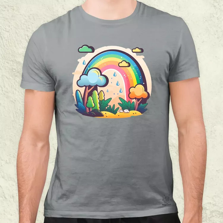 Szivárvány felhő v2 férfi póló