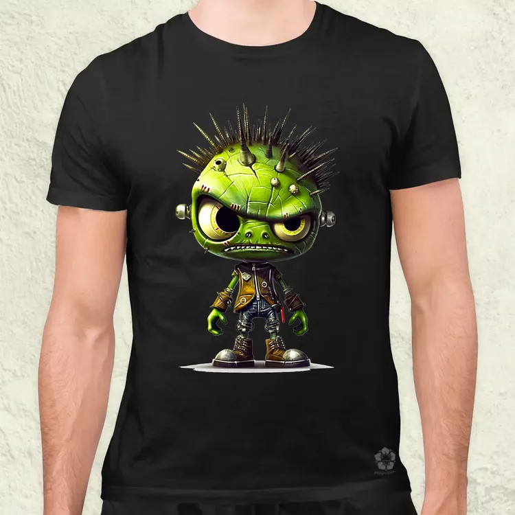 Zöld punk srác v1 férfi póló