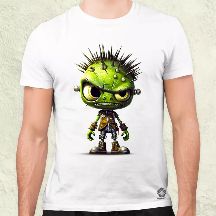 Zöld punk srác v1 férfi póló