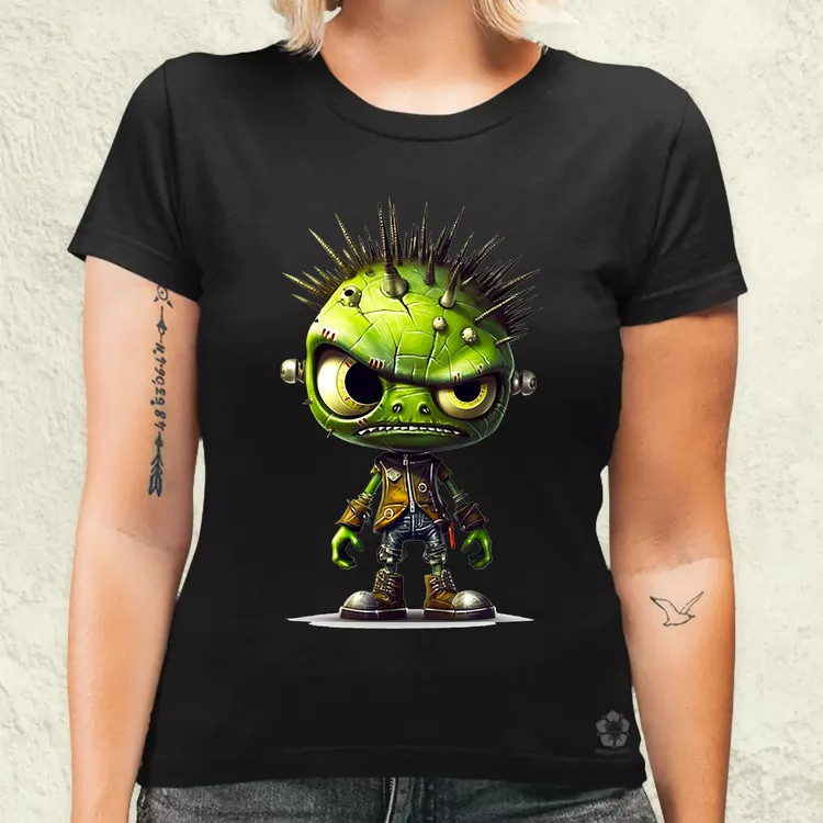 Zöld punk srác v1 női póló