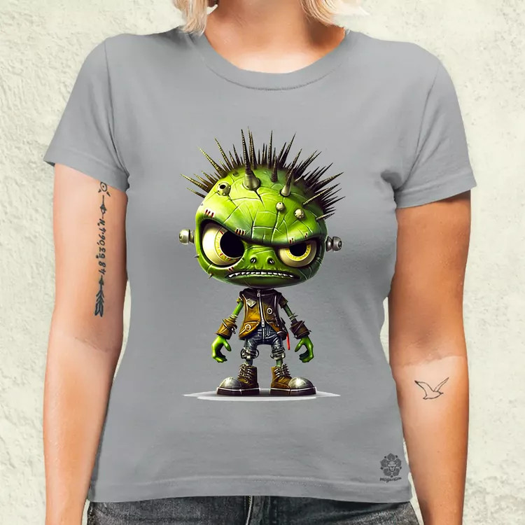 Zöld punk srác v1 női póló