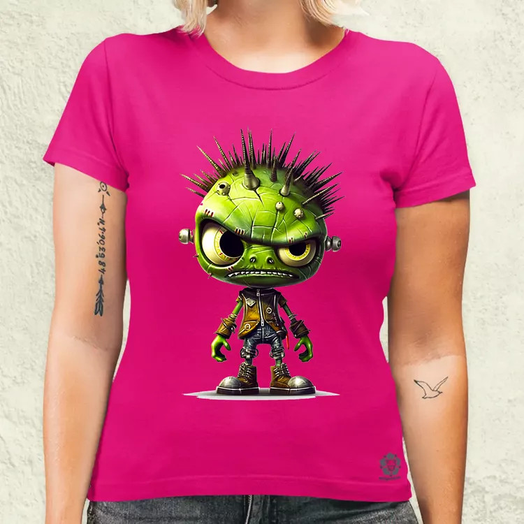 Zöld punk srác v1 női póló