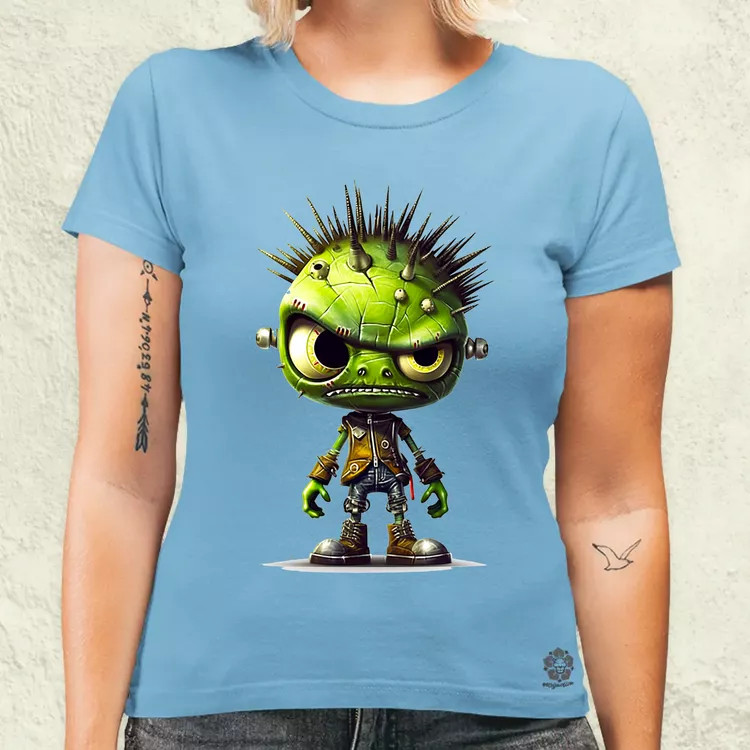 Zöld punk srác v1 női póló