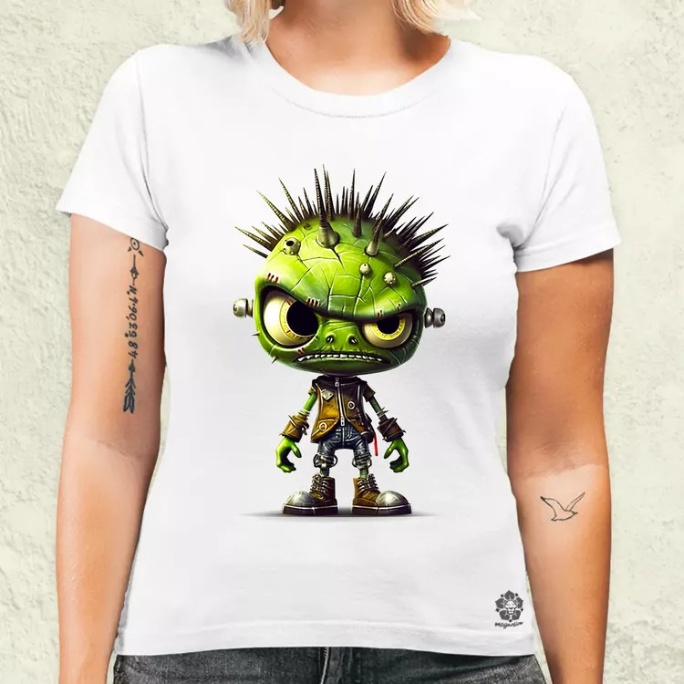 Zöld punk srác v1 női póló