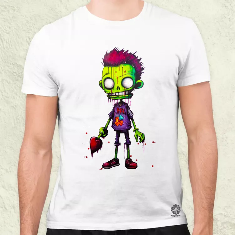 Zöld zombi v1 férfi póló