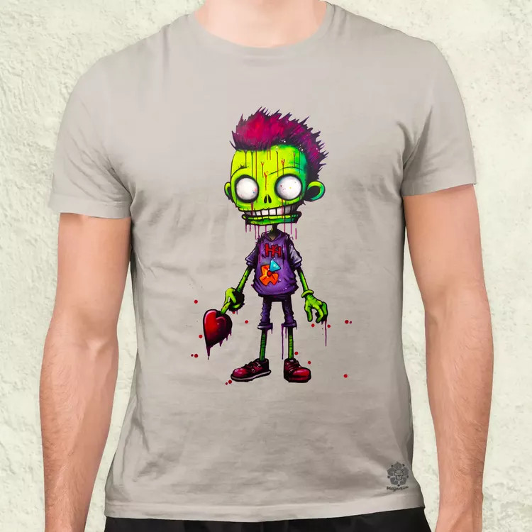 Zöld zombi v1 férfi póló