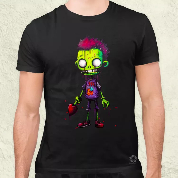 Zöld zombi v1 férfi póló