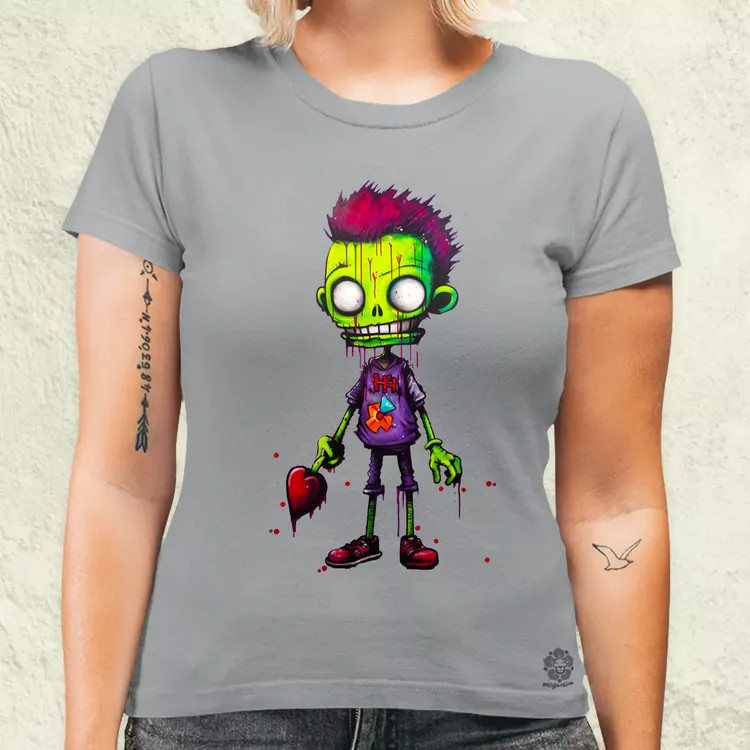 Zöld zombi v1 női póló