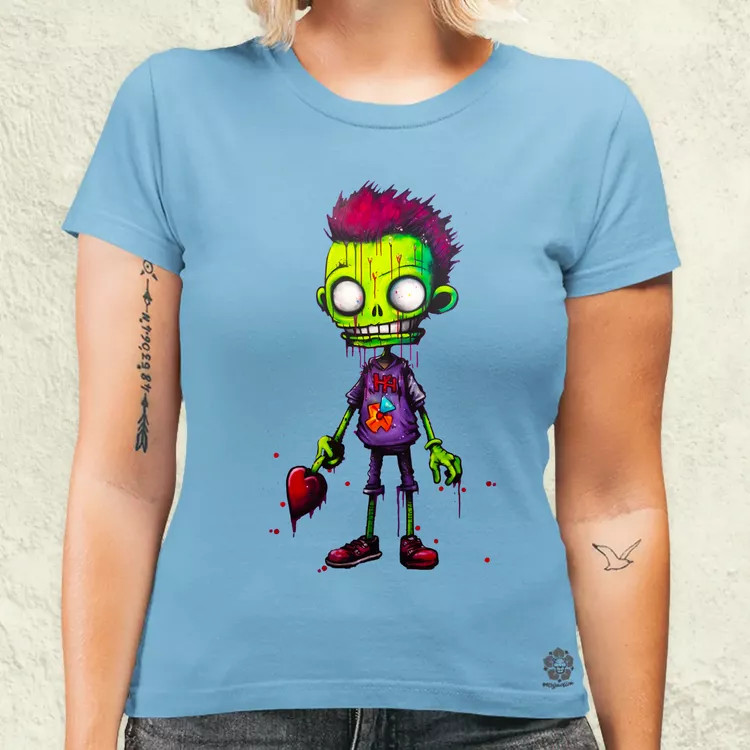 Zöld zombi v1 női póló