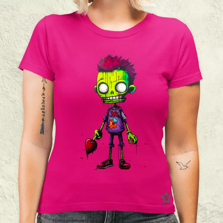 Zöld zombi v1 női póló