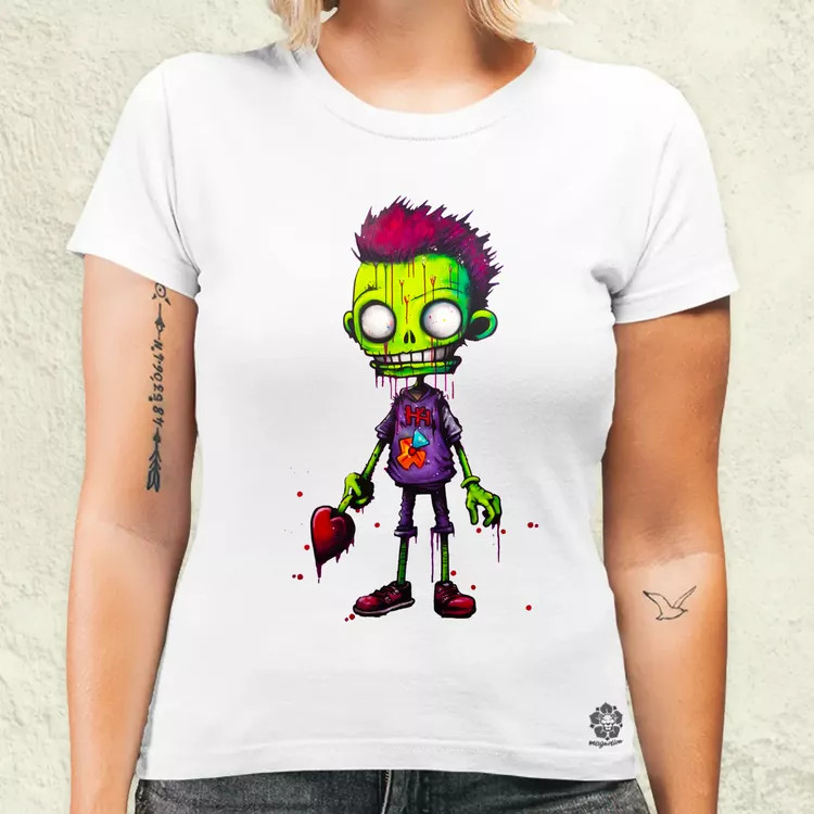 Zöld zombi v1 női póló