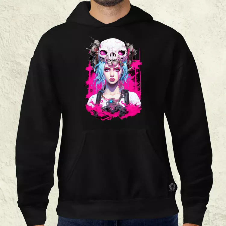 Anime cyberpunk fantázia v2 férfi pulóver