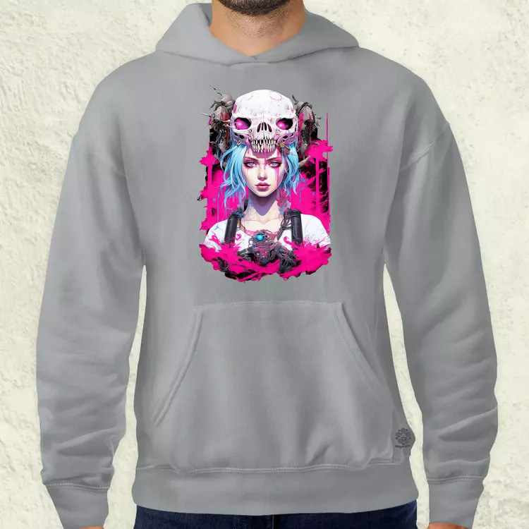 Anime cyberpunk fantázia v2 férfi pulóver