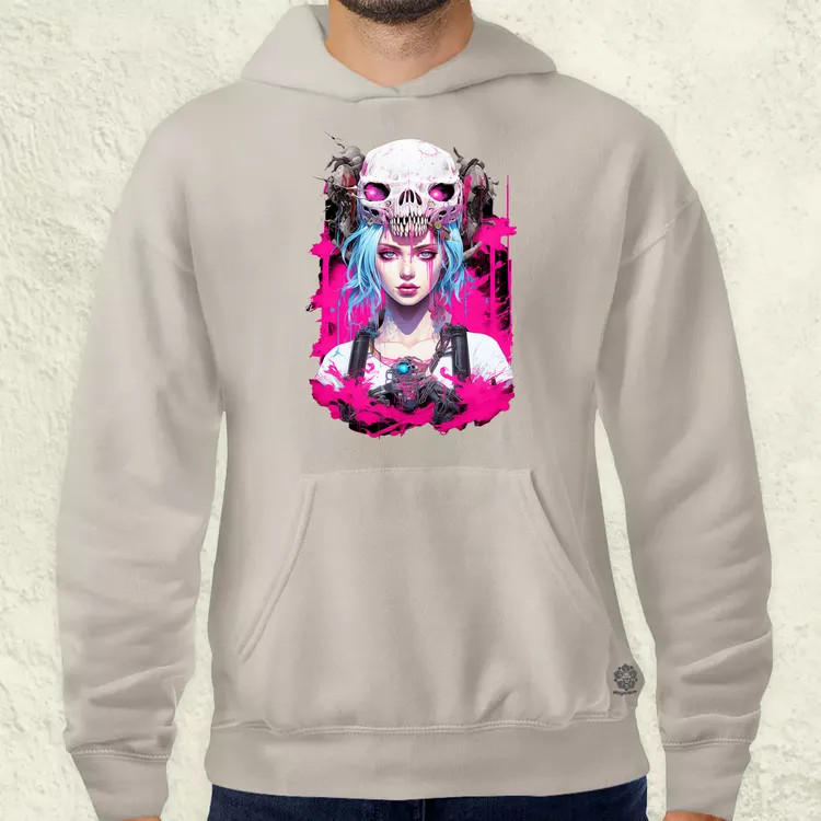 Anime cyberpunk fantázia v2 férfi pulóver