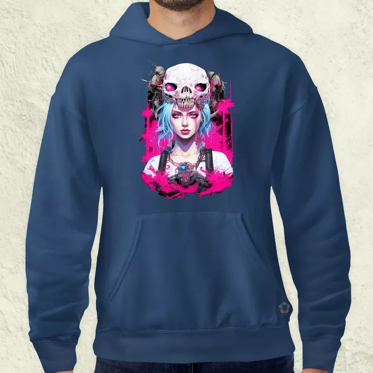 Anime cyberpunk fantázia v2 férfi pulóver
