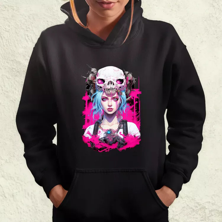 Anime cyberpunk fantázia v2 női pulóver
