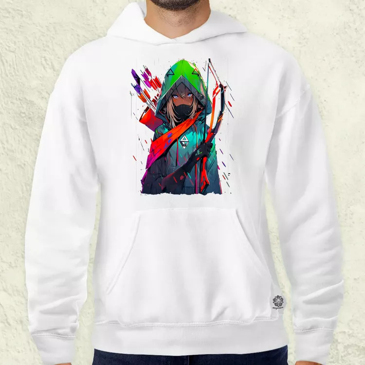 Anime íjász v1 férfi pulóver