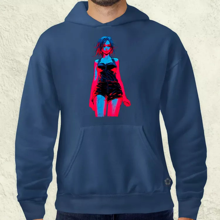 Anime lány pózol v11 férfi pulóver