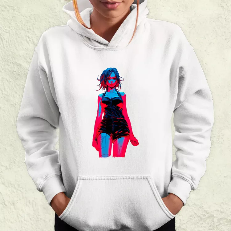 Anime lány pózol v11 női pulóver