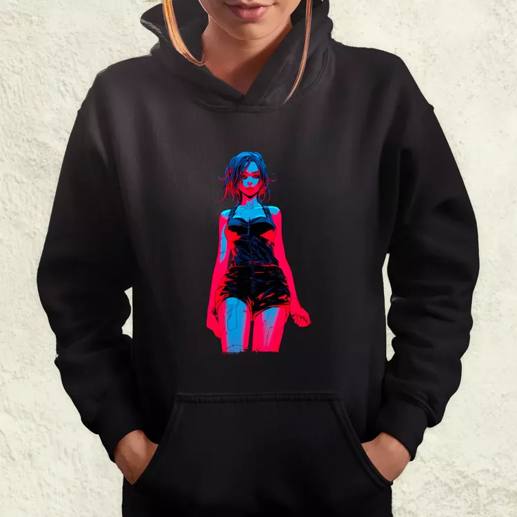 Anime lány pózol v11 női pulóver
