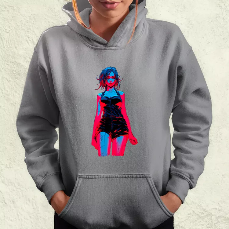 Anime lány pózol v11 női pulóver