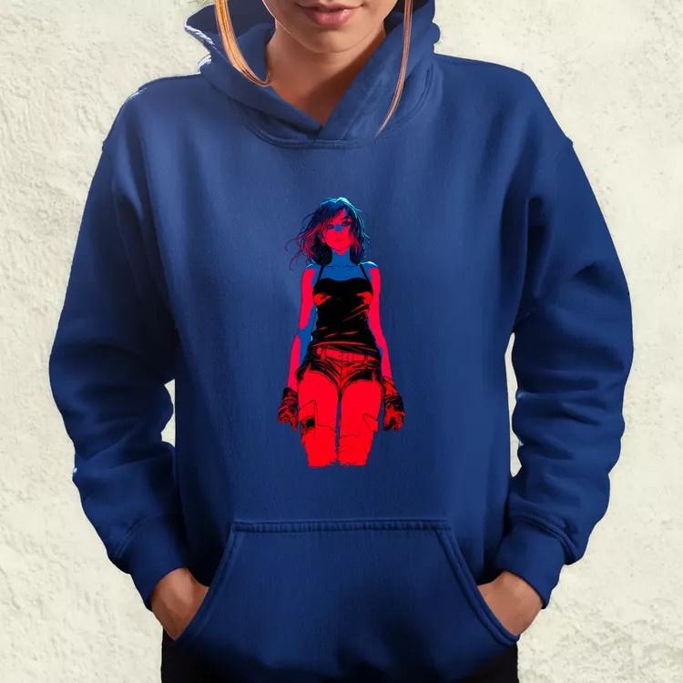 Anime lány pózol v13 női pulóver